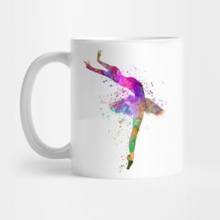 Classical ballet girl in watercolor Mug